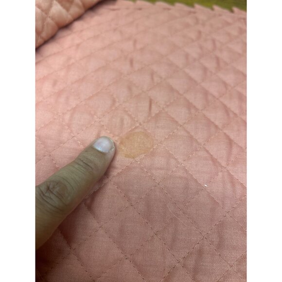 Set Of 6 Quilted Peach Placemats With Pleated Edges Rectangular Shape Fabric Mat - Picture 4 of 4